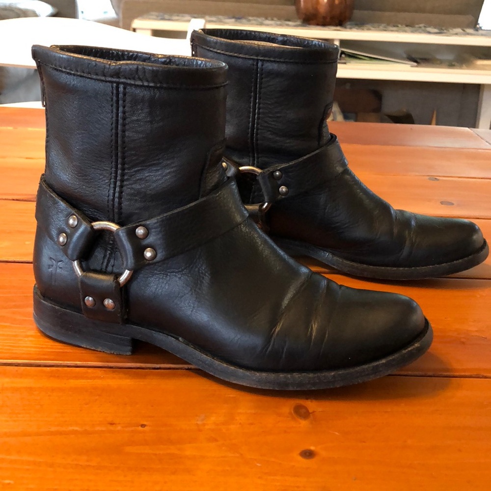 Frye Leather Harness Boots